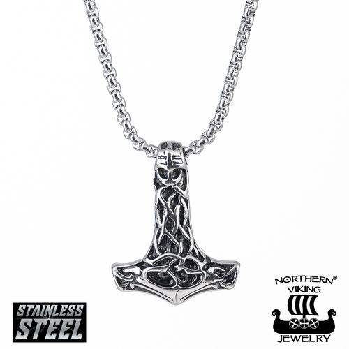 Northern Viking Jewelry®-Pendant "Celtic Knot Thor's Hammer"