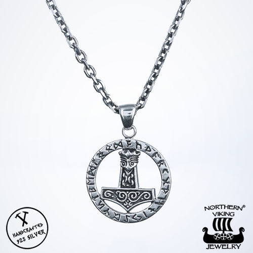 Northern Viking Jewelry® 925-Silver Thor's Hammer Pendant