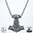 Northern Viking Jewelry® 925-Silver Vegvisir Thor's Hammer