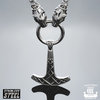 Northern Viking Jewelry®-Kingchain with Wolfhead + Ukko's Hammer
