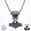 Northern Viking Jewelry® 925-Silver Goat Thor's Hammer Pendant