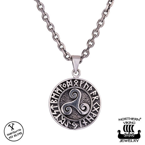 Northern Viking Jewelry® 925-Silver "Triskele Rune Pendant"