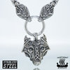 Northern Viking Jewelry®-Kaulakoru "Clasp Byzantine Sudenpäillä + Guardian Wolf
