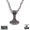 Northern Viking Jewelry® Necklace "6 mm Anchor Chain + Algiz Axehead
