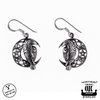 Northern Viking Jewelry® 925-Silver Moon Raven And Star Earrings