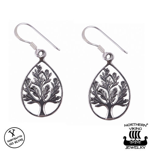 Northern Viking Jewelry® Drop Tree Of Life Earrings
