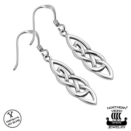 Northern Viking Jewelry® Long Celtic Knot Earrings