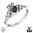 Northern Viking Jewelry® Naisten Hopeasormus Black Onyx Claddagh