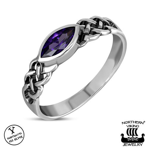 Northern Viking Jewelry® Women's Ring Amethyst CZ
